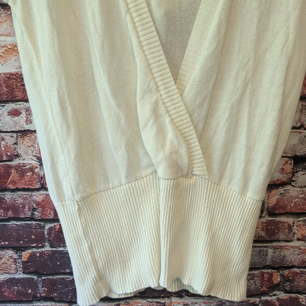 COTTON EMPORIUM Short Sleeve Open-Hooded Sweater M - Picture 2 of 5